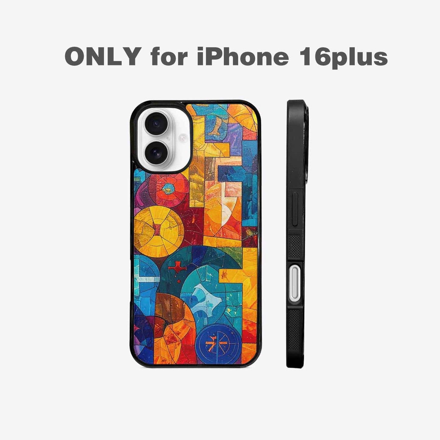 iPhone 16 Plus Case — Faith Cross And Faith Icons Pattern, Customized Protective Case