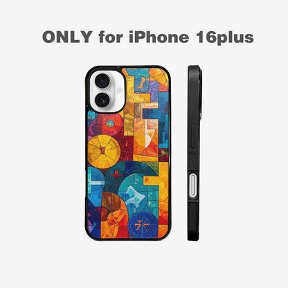iPhone 16 Plus Case — Faith Cross And Faith Icons Pattern, Customized Protective Case