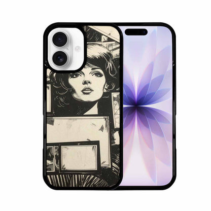 iPhone 17 Case — Black And White Solid Retro Vintage, Personalized Phone Case
