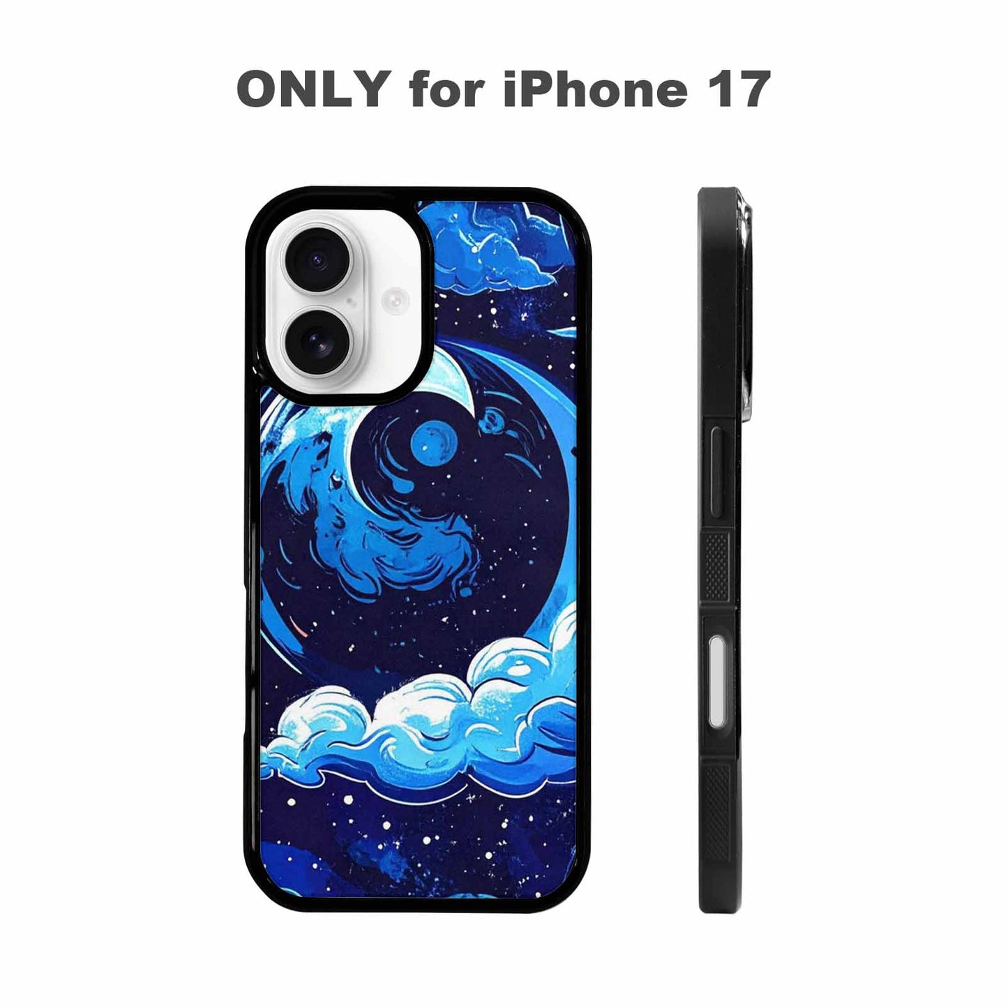 iPhone 17 Case — Neon Winter Moon Cartoon Cute, Personalized Phone Case