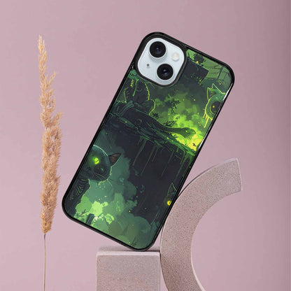 iPhone 15 Plus Case — Toxic Melting Skeleton Cats Small Toxic, Personalized Phone Case