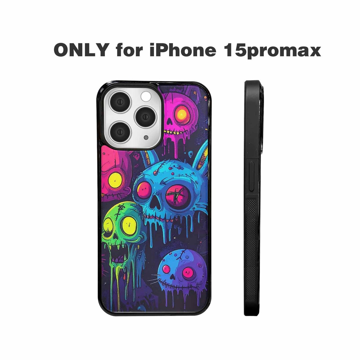 iPhone 15 Pro Max Case — Mixed Toxic Glow Creature Pattern Hundreds, Customized Protective Case