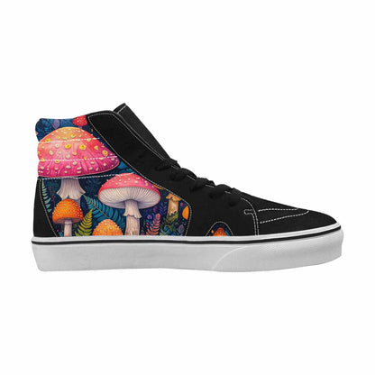 MEN'S Mushrooms  Botanical Mushrooms High Top Canvas Surreal Custom Shoes