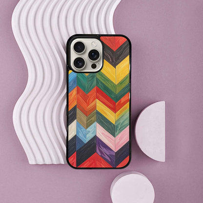 iPhone 16 Pro Max Case — Progress Pride Flag Color Theme Small, Personalized Phone Case