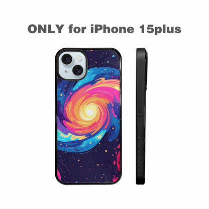 iPhone 15 Plus Case — Love Wins Galaxy Seamless Pattern Vibrant, Custom Printed Phone Case