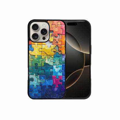 iPhone 16 Pro Max Case — Autism Puzzle Pieces Puzzle Piece Pattern, Custom Art Phone Cover