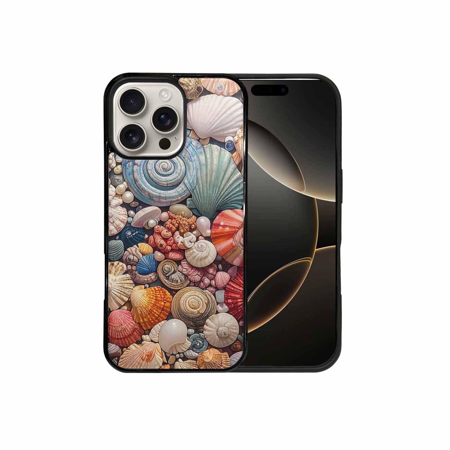 iPhone 16 Pro Max Case — Seashell Collage Seashell Collage Pattern Hundreds, Custom Print Case Cover