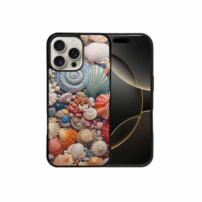 iPhone 16 Pro Max Case — Seashell Collage Seashell Collage Pattern Hundreds, Custom Print Case Cover