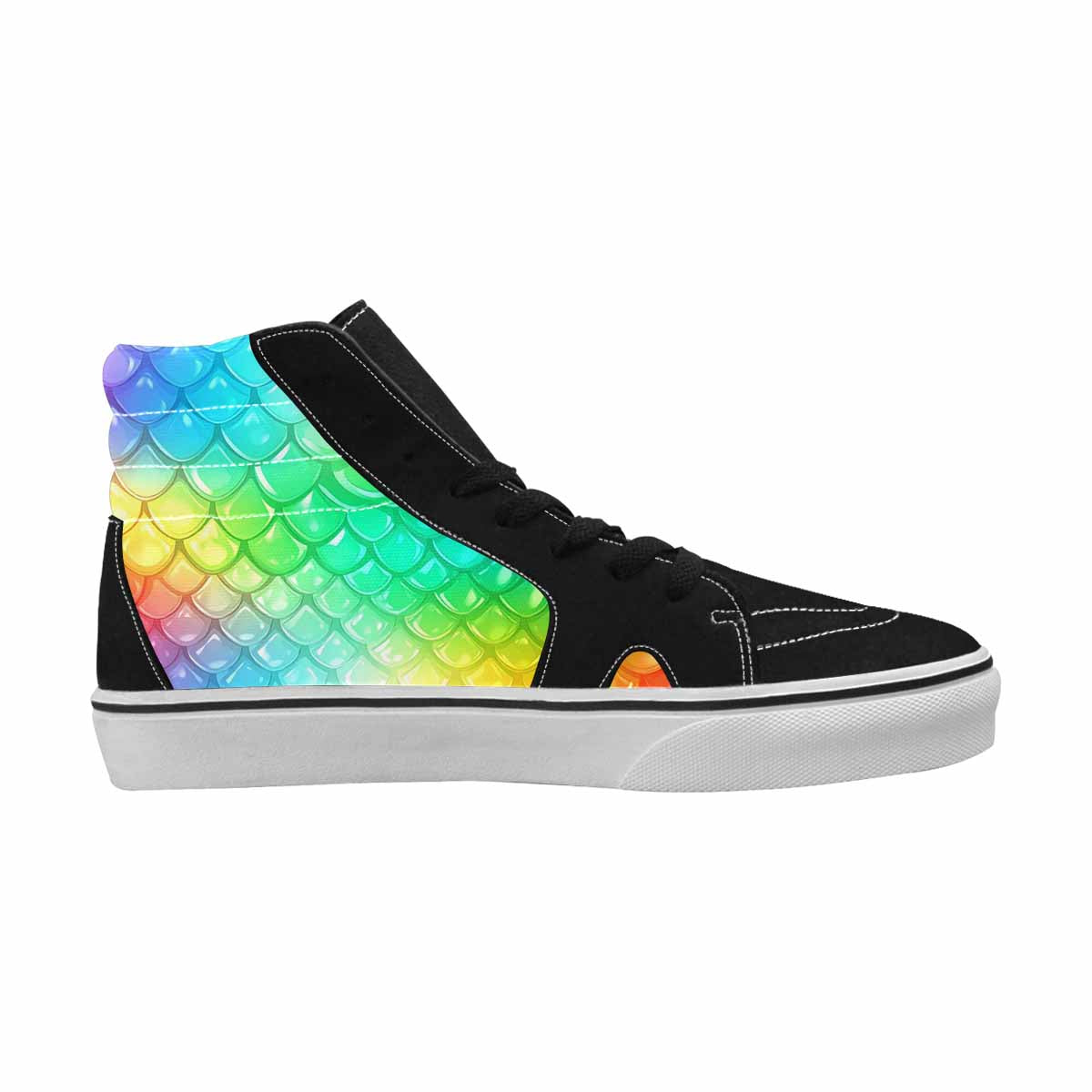 WOMEN'S Dark Snake Print High Top Canvas Cottagecore Custom Shoes