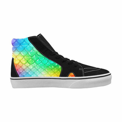 WOMEN'S Dark Snake Print High Top Canvas Cottagecore Custom Shoes