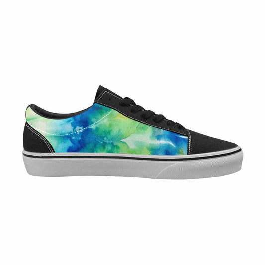 WOMEN'S Tie Dye Swirl Canvas Lace-Up Vivid Custom Sneakers