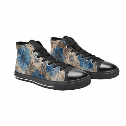 MEN'S Mandala High Top Canvas Dark Academia Custom Sneakers