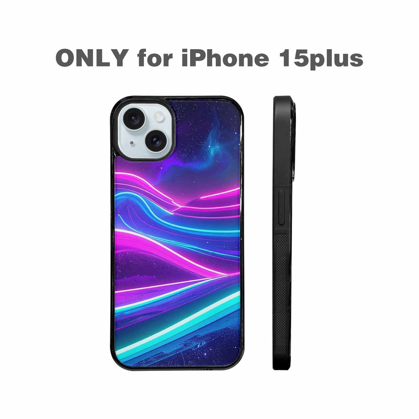 iPhone 15 Plus Case — 80s Neon Cartoon, Custom Art Phone Cover
