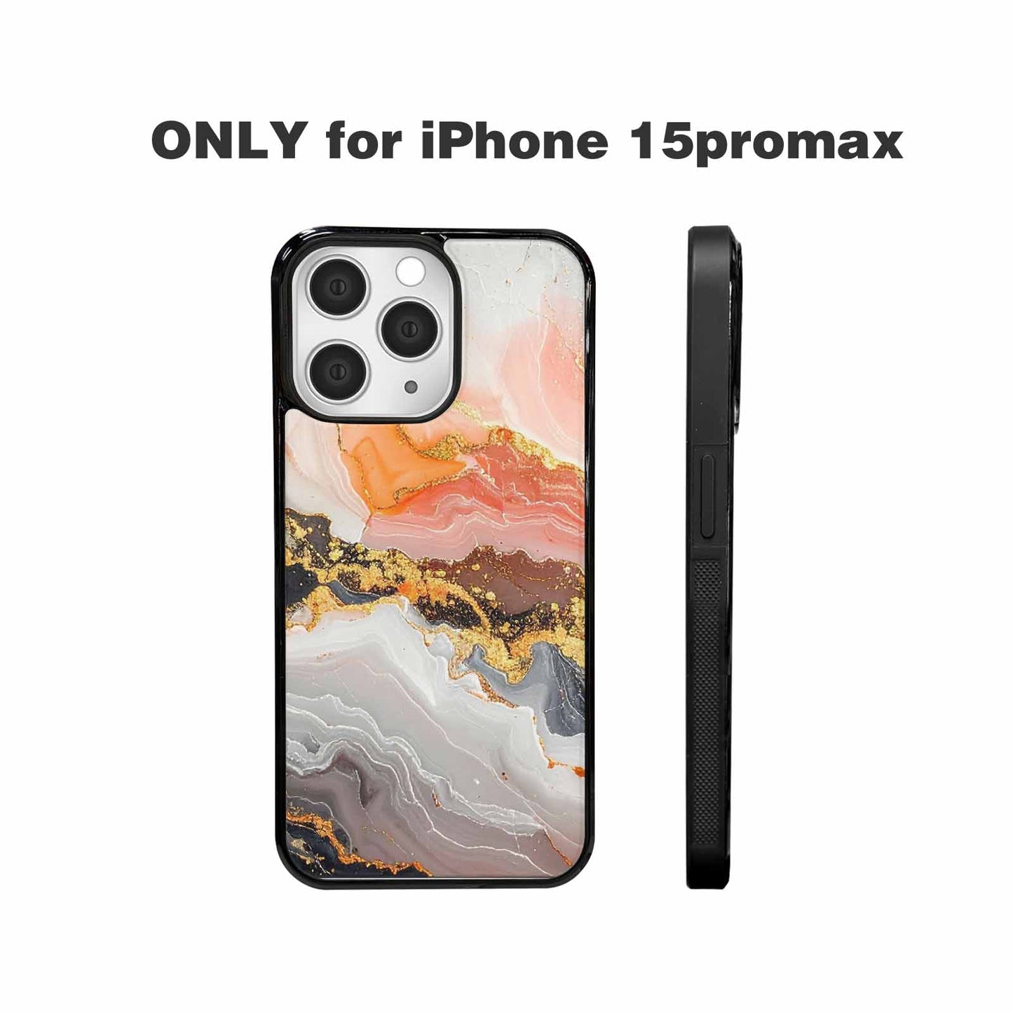 iPhone 15 Pro Max Case — Marble Vein Marble Veins Pattern Hundreds, Custom Art Phone Cover