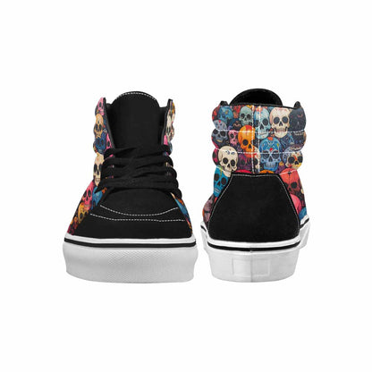 MEN'S Skulls (general) Skulls High Top Canvas Wallpaper Art Sneakers