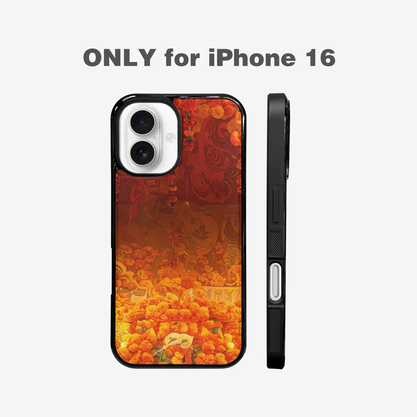 iPhone 16 Case — Marigold Day Of The Dead Marigold, Customized Protective Case
