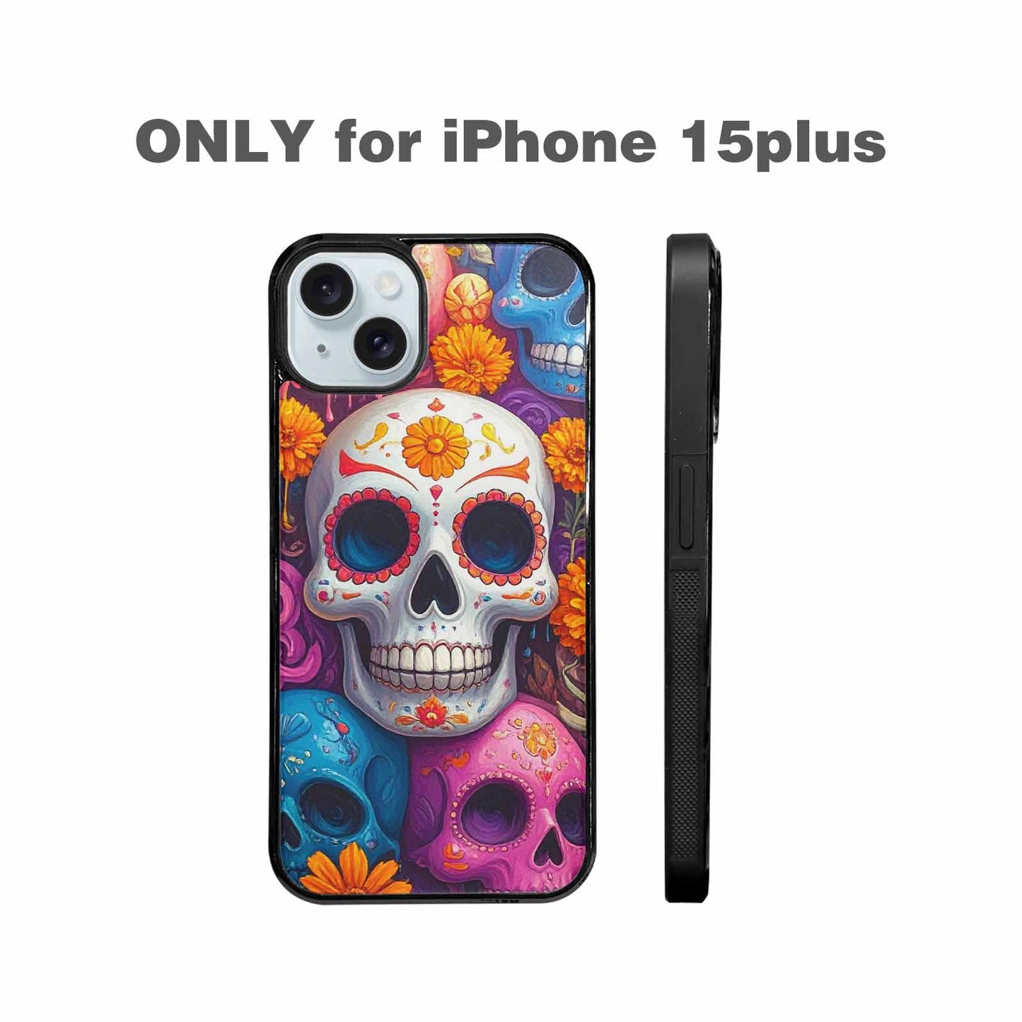 iPhone 15 Plus Case — Sugar Skullsmelting Sugar Skulls Cpn, Custom Made Phone Cover