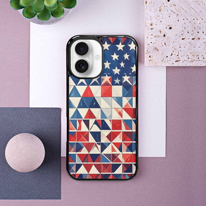 iPhone 16 Case — Small American Flag Stars And Stripes, Custom Art Phone Cover