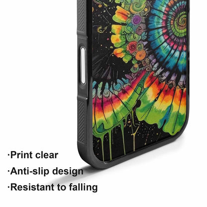 iPhone 17 Case — Black &amp; Green Ink Tie Dye, Custom Art Phone Cover
