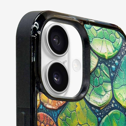 iPhone 16 Case — Reptile Scale Full Color Vibrant Reptile, Unique Phone Case Design