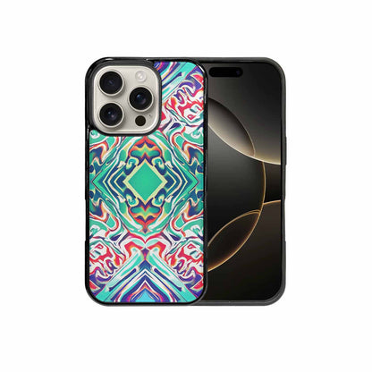 iPhone 16 Pro Case — Holographic Tribal Blaze, Custom Art Phone Cover