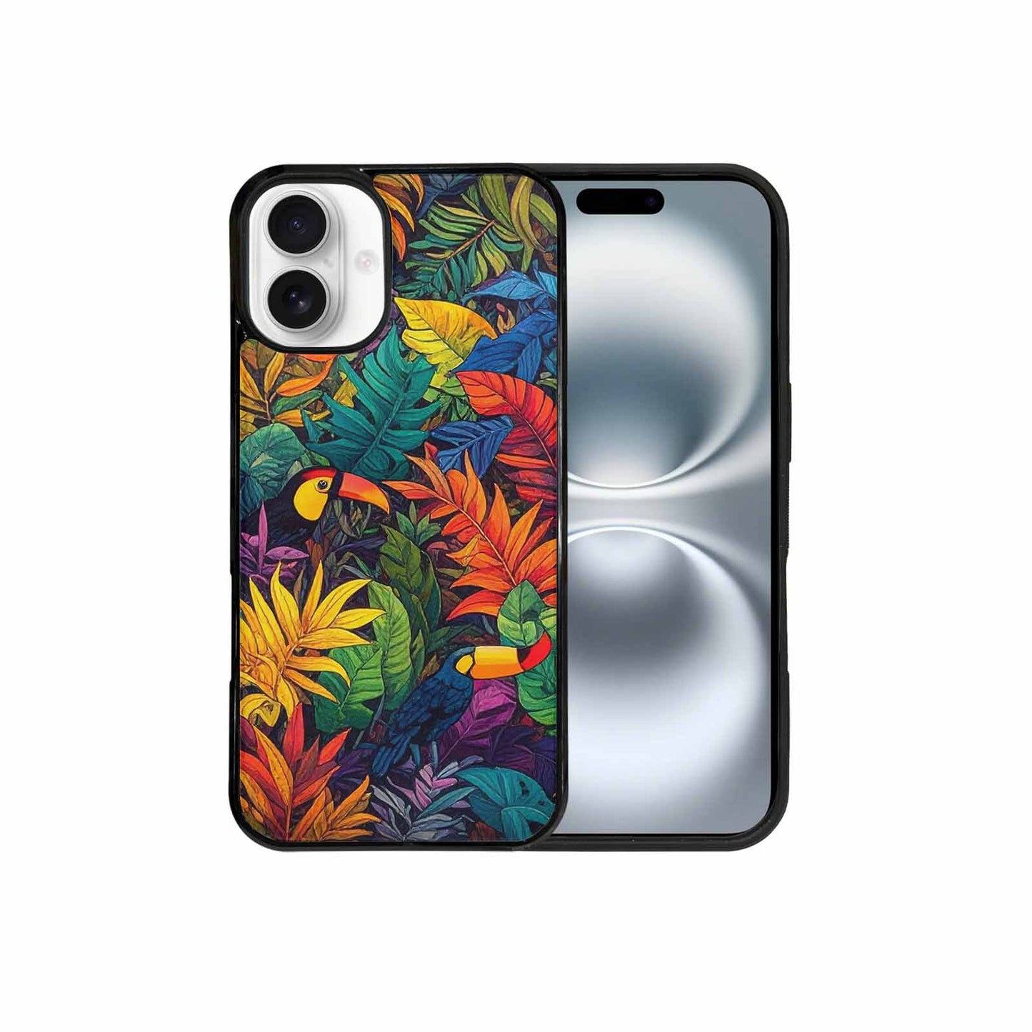 iPhone 16 Plus Case — Toucan Jungle Toucan Jungle Pattern Hundreds, Original Design Phone Case