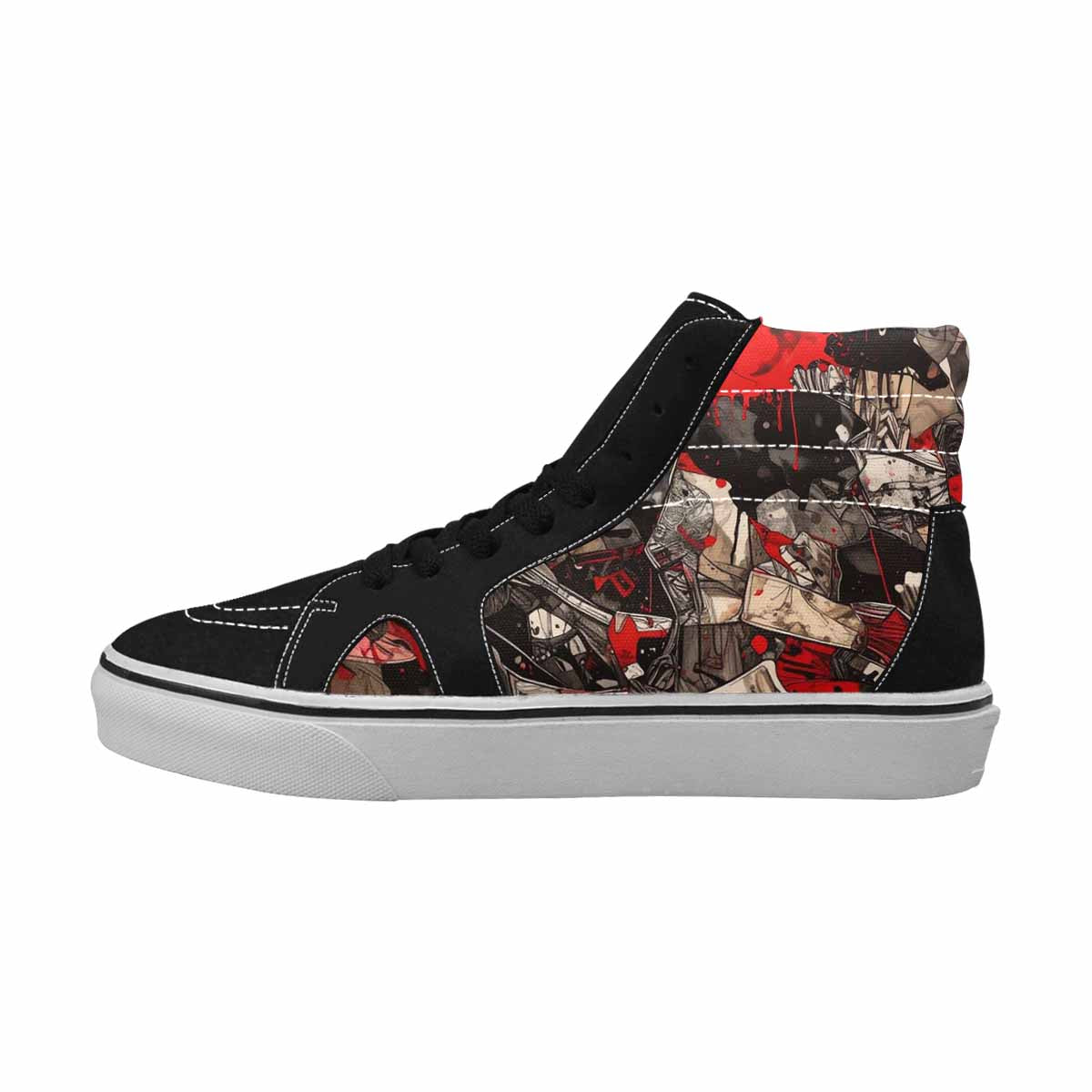 MEN'S Camo Patches High Top Canvas Vibrant Chaos Sneakers