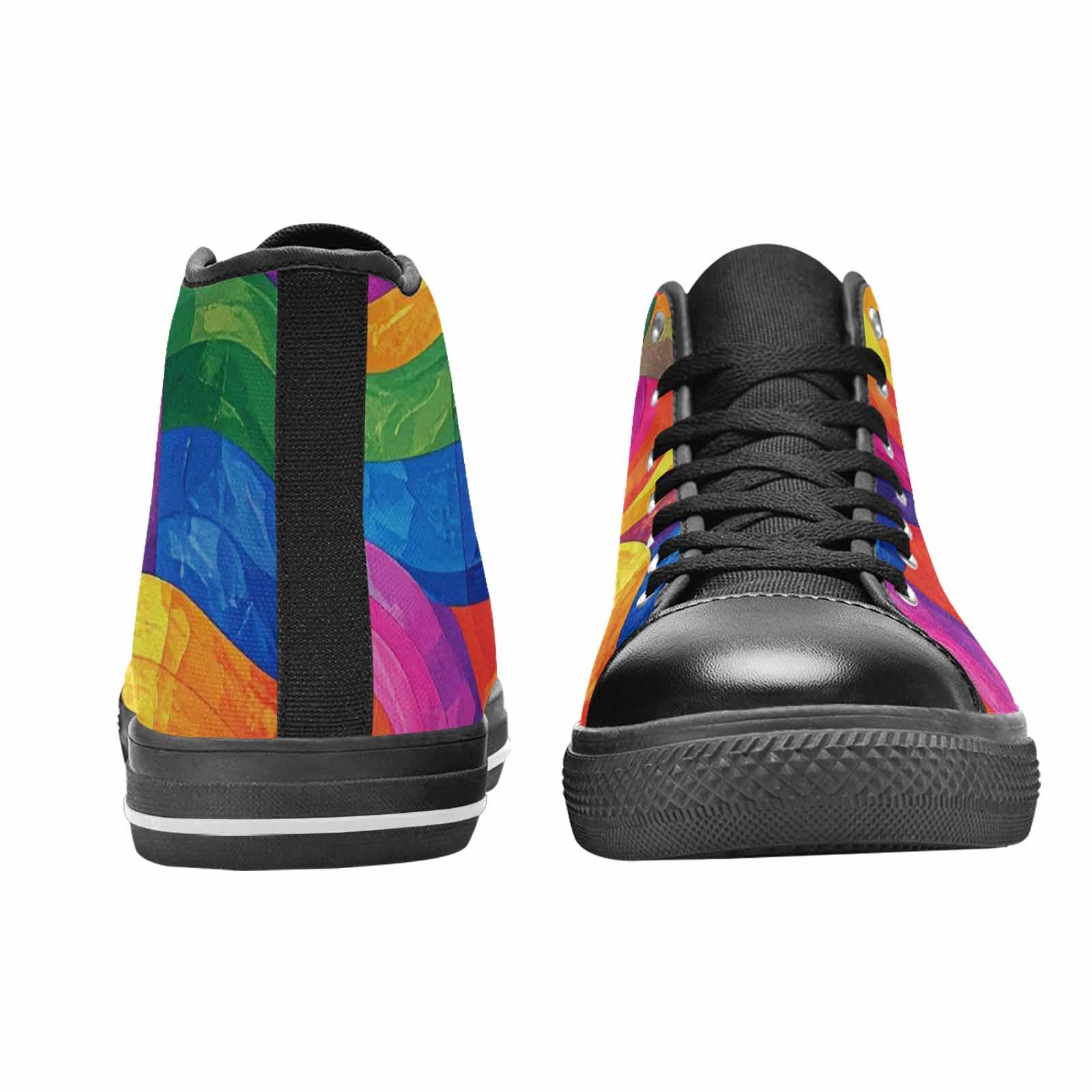WOMEN'S Rainbow Pride Flag High Top Canvas Aesthetic Custom Shoes