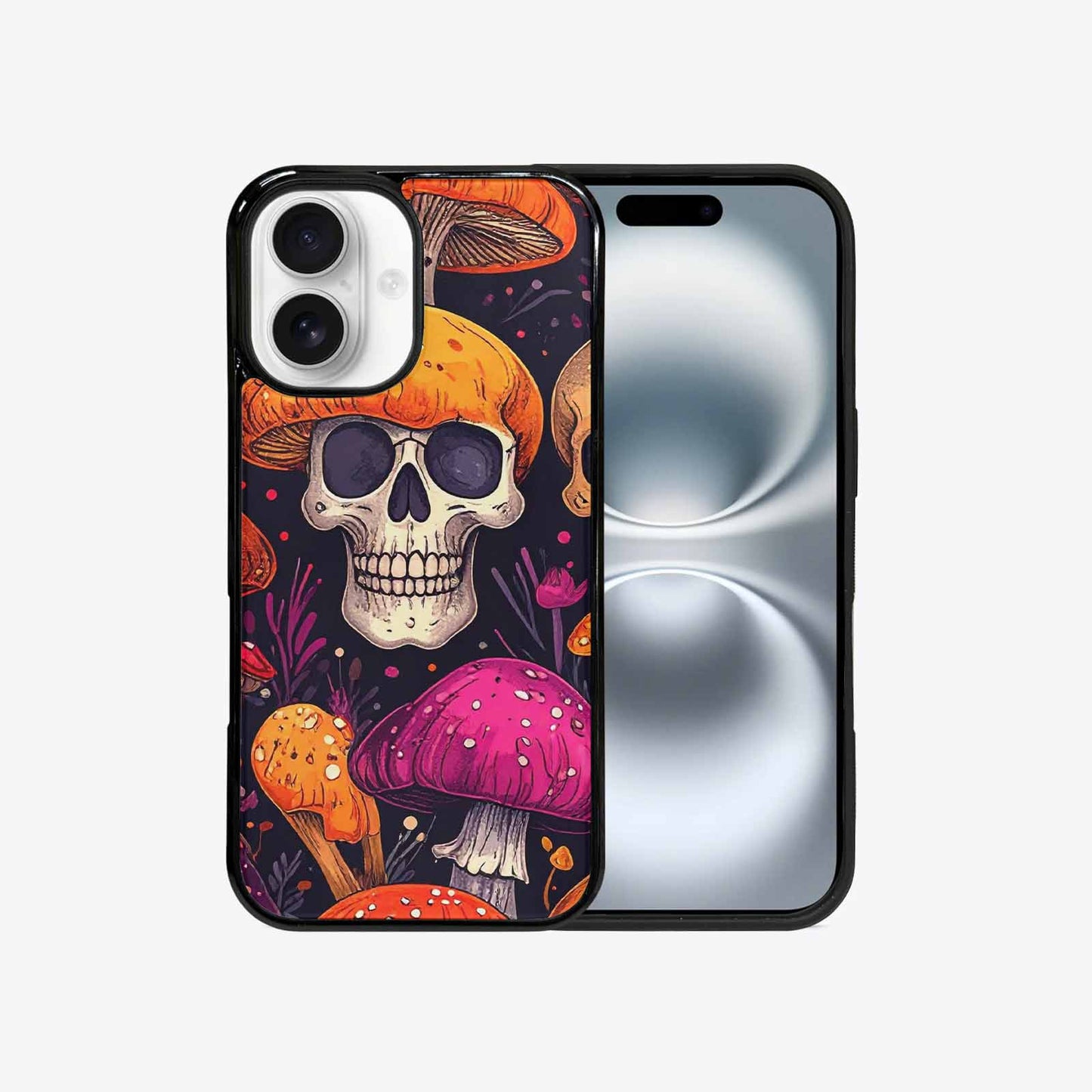 iPhone 16 Case — Mushroom Skulls Custom, Customized Protective Case