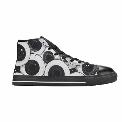 WOMEN'S Googly Cartoon Eyeballs High Top Canvas Neon Fantasy Shoes