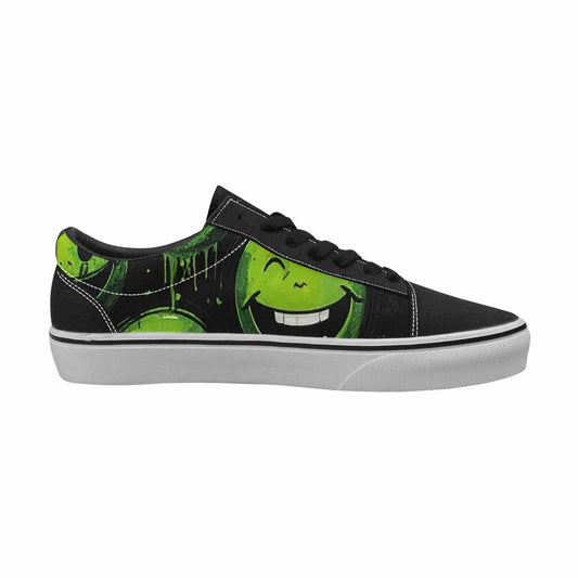 MEN'S Melting Moon Smiley Lace-Up Canvas Vivid Custom Sneakers