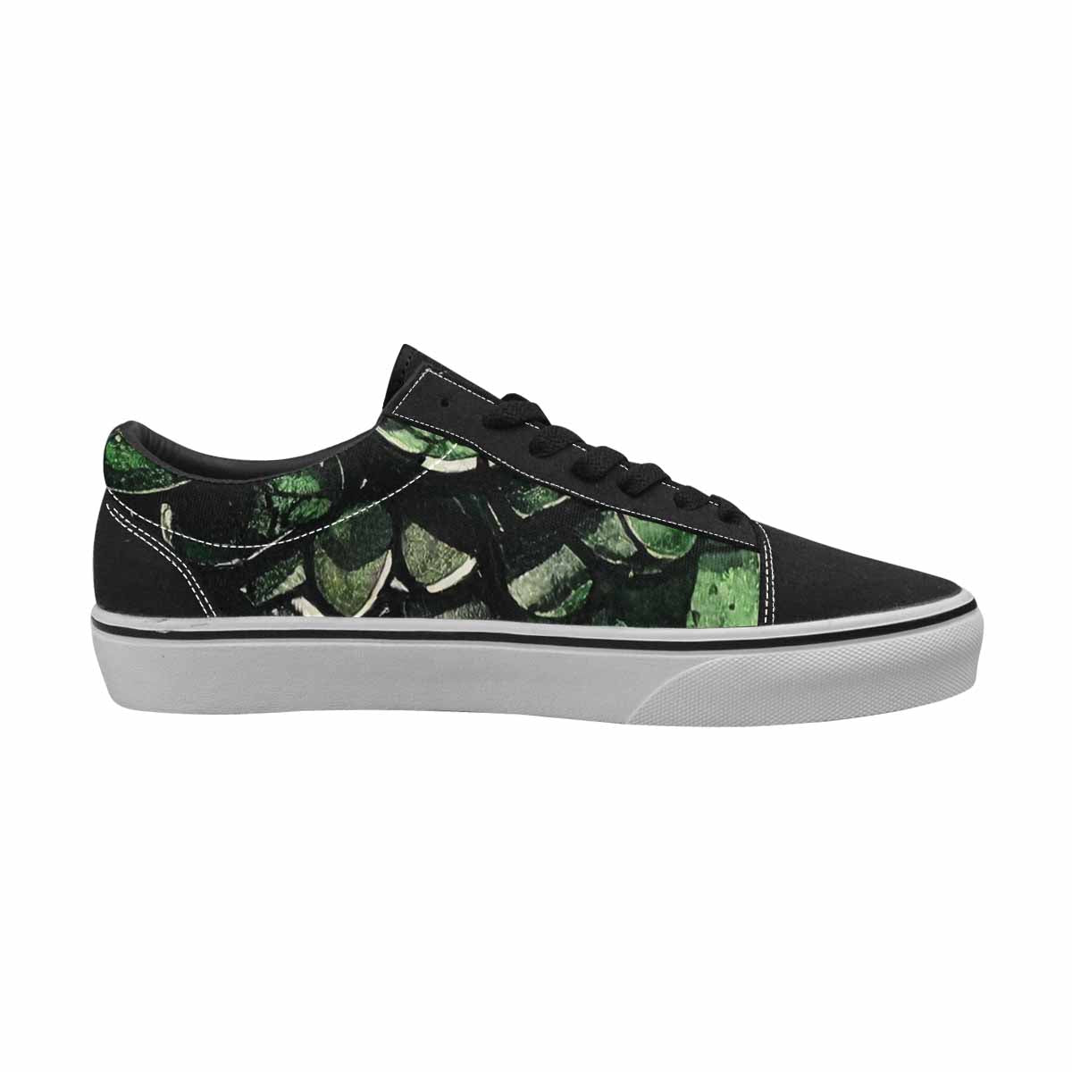 WOMEN'S Reptile Scale Lace-Up Canvas Neon Fantasy Custom Shoes