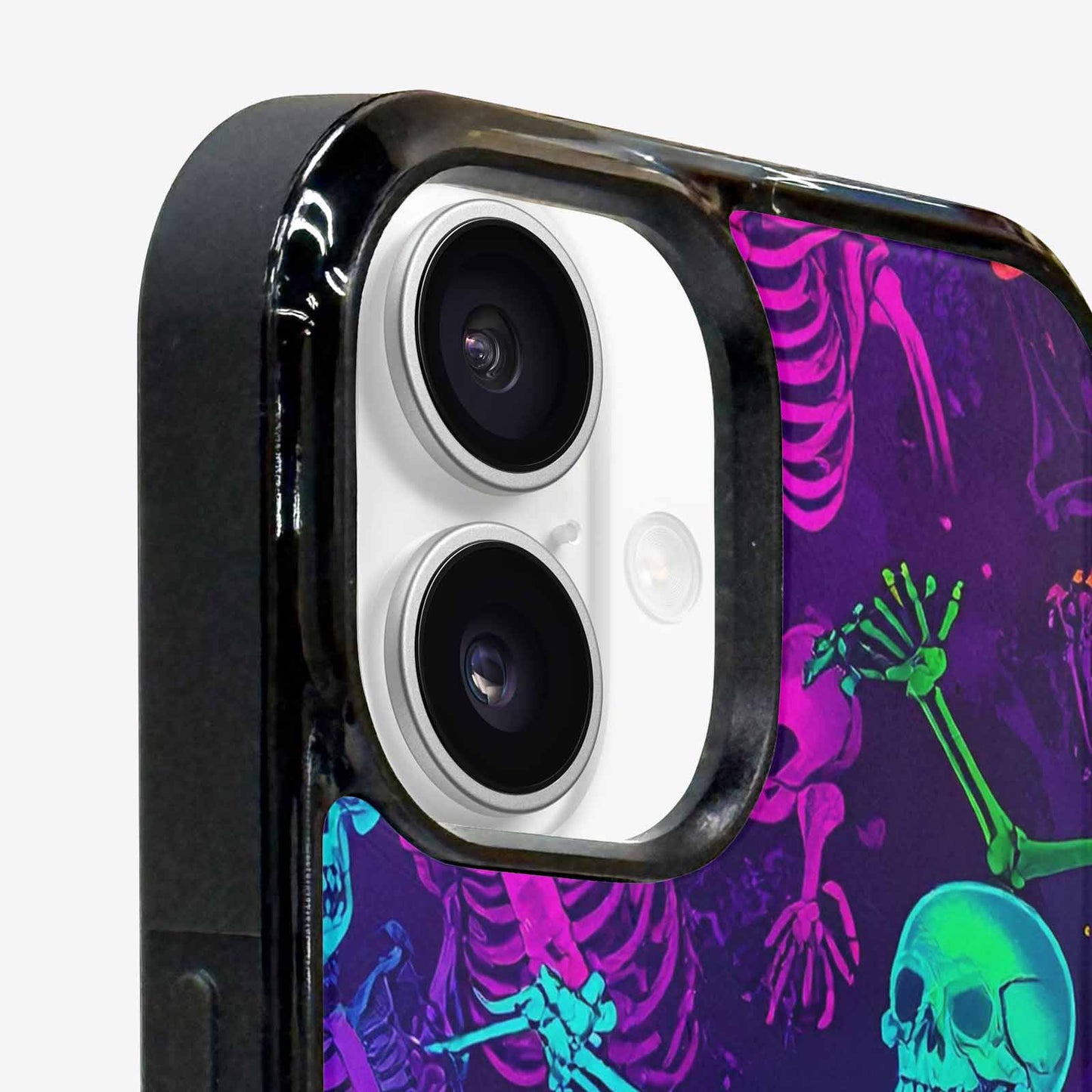 iPhone 16 Case — Glowing Skeleton Pattern Hundreds Of Small, Custom Designed Case Cover