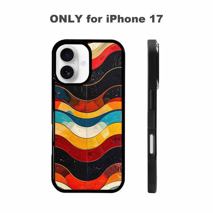 iPhone 17 Case — Retro Wave Scallop Stripe Small Retro, Custom Printed Phone Case