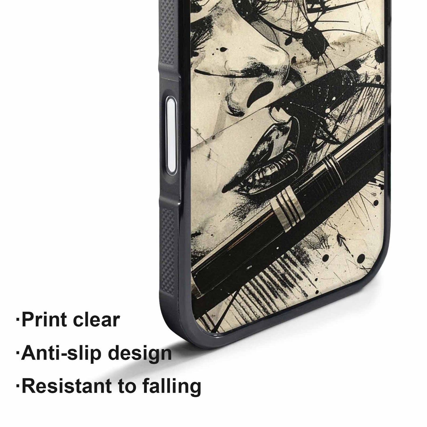 iPhone 17 Pro Case — Black And White Solid Black Retro, Customized Protective Case