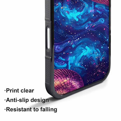 iPhone 17 Air Case — Snake Print Galaxy Seamless Pattern Animal, Custom Art Phone Cover