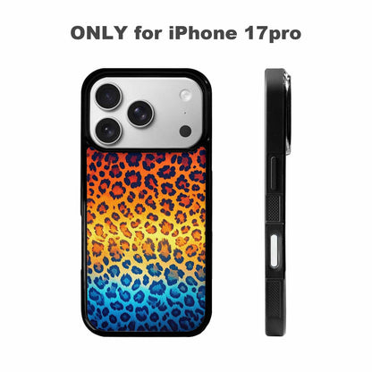 iPhone 17 Pro Case — Leopard Print Gradient Style Edge Animal, Custom Printed Phone Case