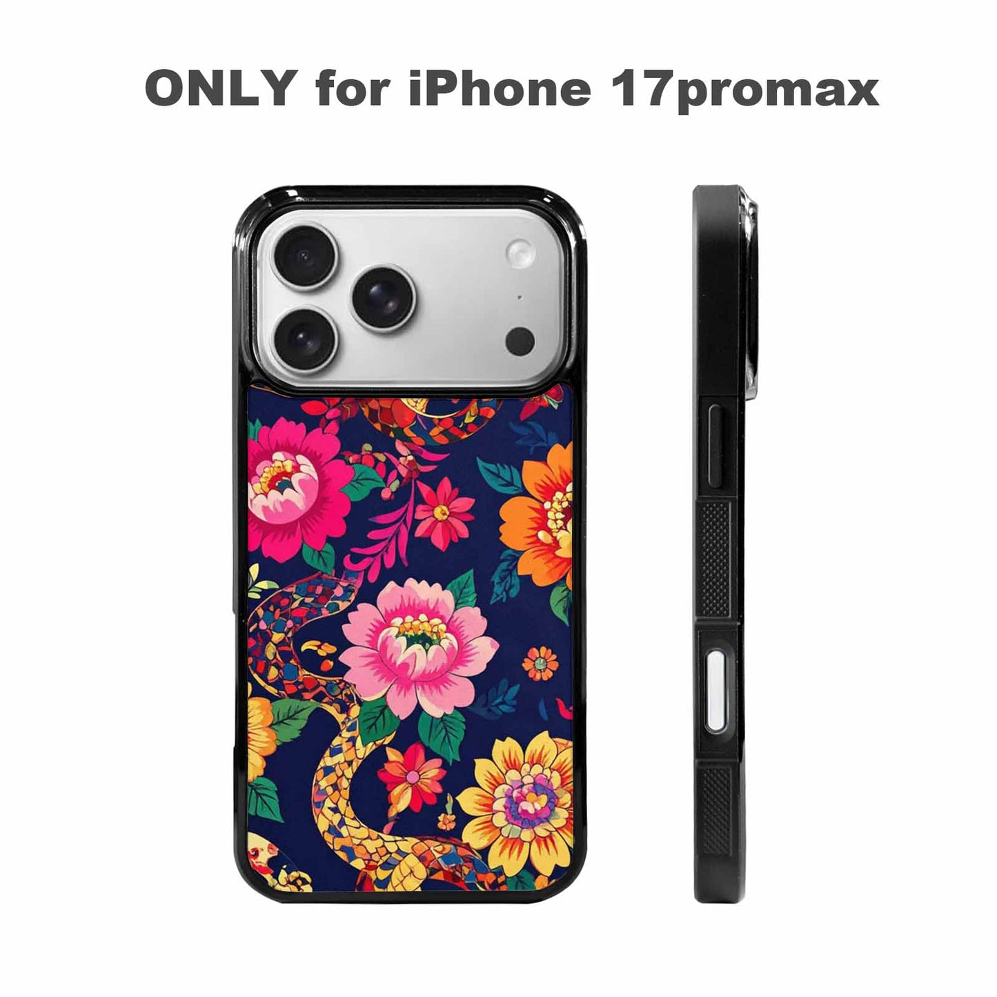 iPhone 17 Pro Max Case — Snakes Print Floral Seamless Floral, Original Design Phone Case
