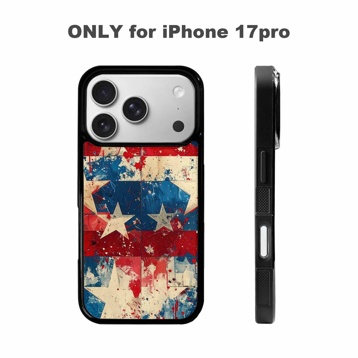 iPhone 17 Pro Case — Patriotic Stars And Stripes American Galaxy, Custom Printed Phone Case