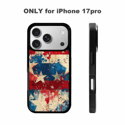 iPhone 17 Pro Case — Patriotic Stars And Stripes American Galaxy, Custom Printed Phone Case