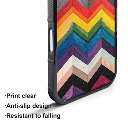 iPhone 17 Pro Max Case — Progress Pride Flag Color Original Art, Customized Protective Case