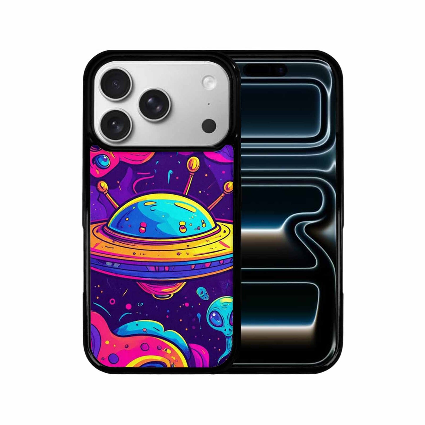 iPhone 17 Pro Case — Alien Ufo Cartoon Art Pattern Alien, Customized Protective Case