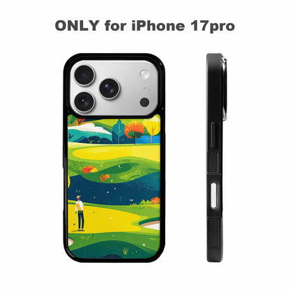 iPhone 17 Pro Case — Golf Cartoon Art Pattern Cartoon Cute, Custom Phone Case