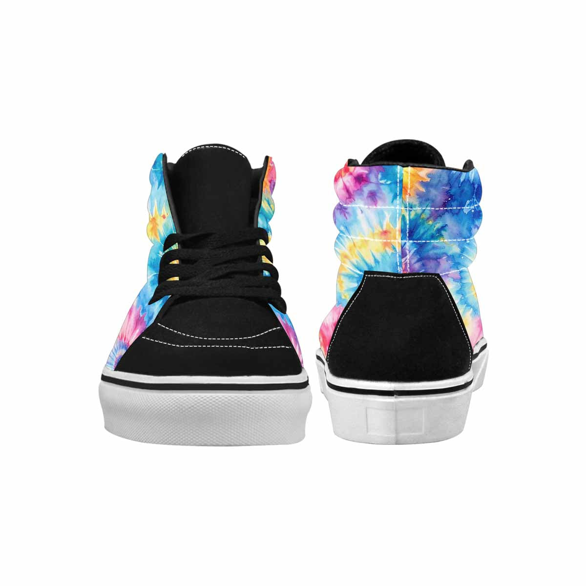 WOMEN'S Tie Dye Swirl High Top Canvas Dark Academia Shoes