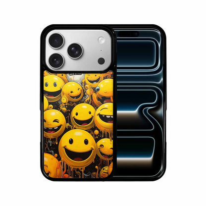 iPhone 17 Pro Case — Melting Moon Smiley Red Splatter Original, Personalized Phone Case
