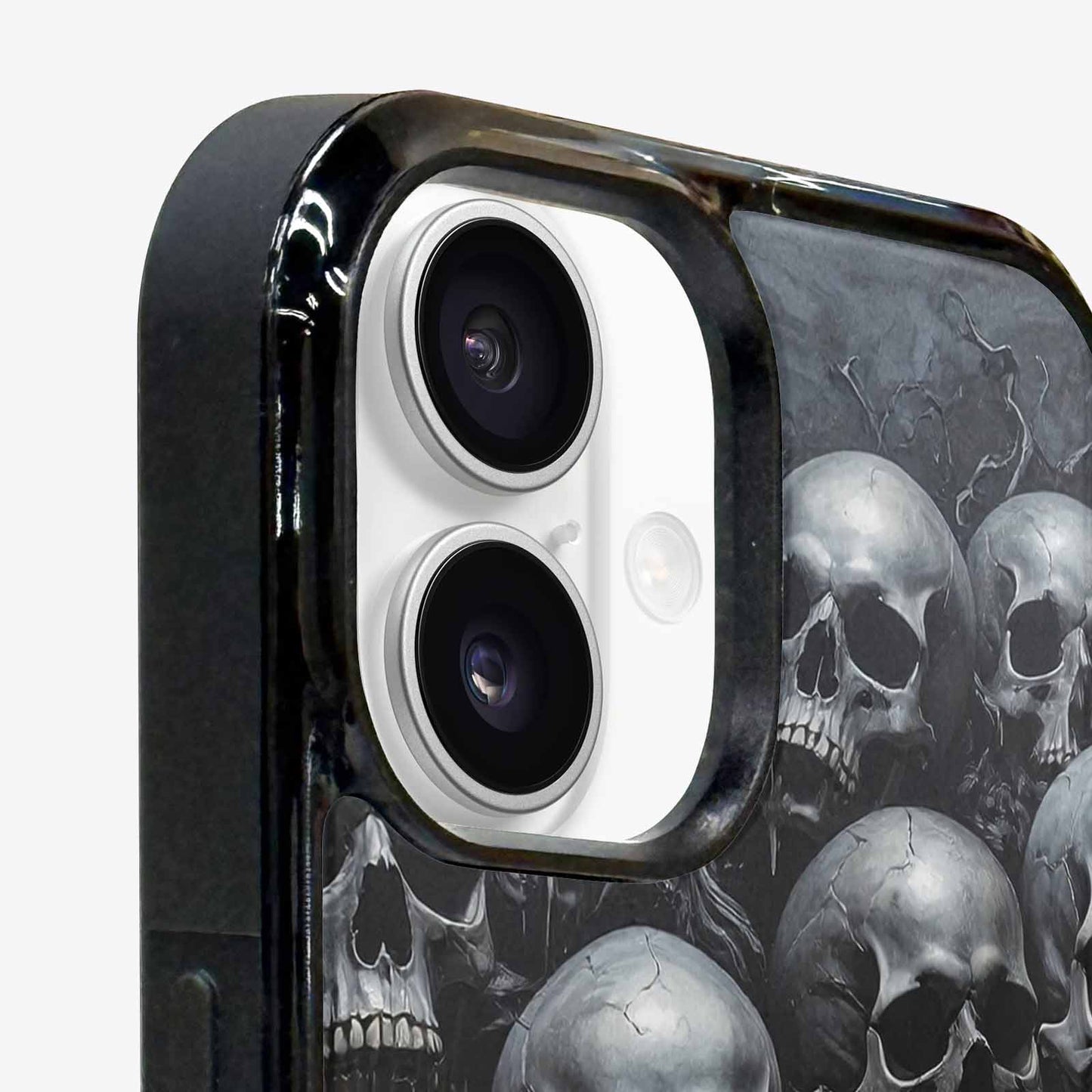 iPhone 16 Plus Case — Grey Dark Black And Grey Tones, Custom Designed Case Cover