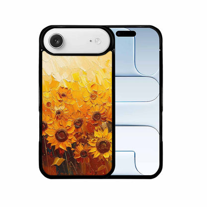 iPhone 17 Air Case — Impressionist Sunflower Brushstroke Pattern Hundreds Floral, Customized Protective Case