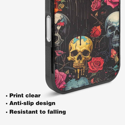 iPhone 16 Case — Skulls And Rosesmelting Skulls A Dsq, Unique Phone Case Design