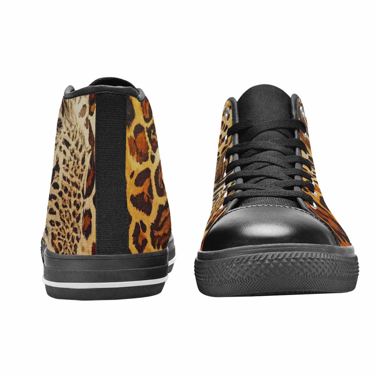 WOMEN'S Animal Print High Top Canvas Neon Fantasy Custom Sneakers