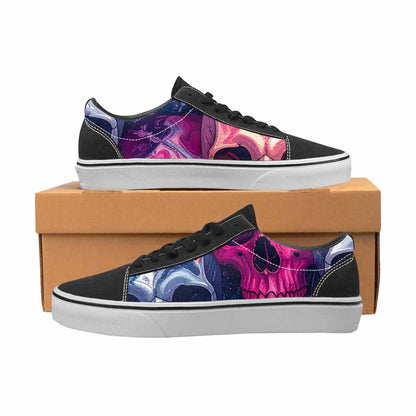 MEN'S Marble Skull Canvas Lace-Up Y2K Sneakers